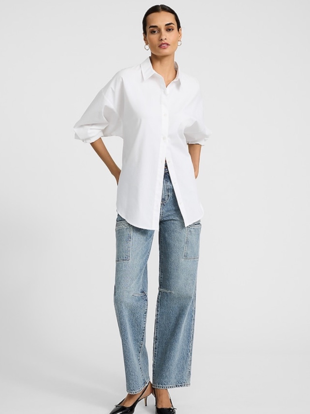 Express Relaxed Straight High Rise Jeans